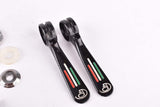 Black Pinarello pantographed Campagnolo Record / Super Recod #1014 braze on Gear Lever Shifter Set from the 1970s / 80s