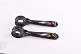 Black Pinarello pantographed Campagnolo Record / Super Recod #1014 braze on Gear Lever Shifter Set from the 1970s / 80s