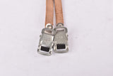 NOS natural / brown AFA Leather toe clip straps from the 1970s - 1980s