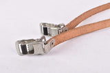 NOS natural / brown AFA Leather toe clip straps from the 1970s - 1980s