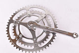 NOS Stronglight fluted three arm cottered chromed steel crank set with 52/40 teeth in 170mm from the 1960s / 1970s