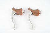 NOS Campagnolo Nuovo Record Brake Lever Set #2030 with brown worldlogo hoods