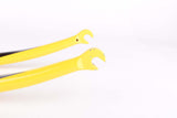 NOS 28" Yellow Fausto Coppi pantographed 1" threaded steel fork