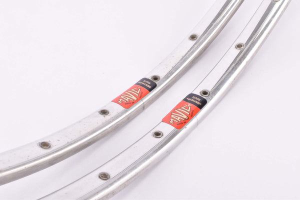 NOS Polished Mavic Monthlery Route tubular Rim Set in 28" (700C) with 32 holes from the 1970s - 1980s