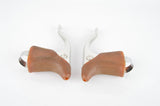 NOS Campagnolo Nuovo Record Brake Lever Set #2030 with brown worldlogo hoods