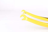 NOS 28" Yellow Fausto Coppi pantographed 1" threaded steel fork