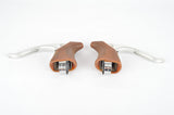 NOS Campagnolo Nuovo Record Brake Lever Set #2030 with brown worldlogo hoods