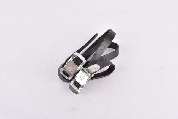 NOS Black Lapize rubber toe clip straps