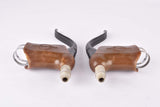 Weinmann AG Typ 730 non-aero black anodized Brake lever set with brown hoods from the 1970s - 1980s