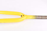 NOS 28" Yellow Fausto Coppi pantographed 1" threaded steel fork