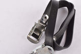 NOS Black Lapize rubber toe clip straps