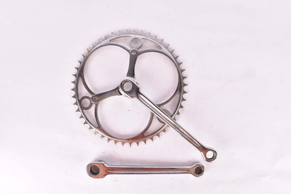 NOS Smutny two arm double fluted cottered chromed steel crank set with 48 teeth in 172.5mm from the 1930s - 1940s (Zweiarm Kurbel)