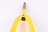 NOS 28" Yellow Fausto Coppi pantographed 1" threaded steel fork