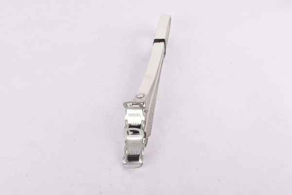 NOS White Lapize Christophe leather toe clip straps