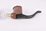 Weinmann AG Typ 730 non-aero black anodized Brake lever set with brown hoods from the 1970s - 1980s
