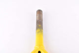 NOS 28" Yellow Fausto Coppi pantographed 1" threaded steel fork