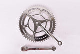 NOS Stronglight fluted three arm cottered chromed steel crank set with 54/45 teeth in 170mm from the 1950s / 1960s