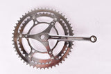 NOS Stronglight fluted three arm cottered chromed steel crank set with 54/45 teeth in 170mm from the 1950s / 1960s