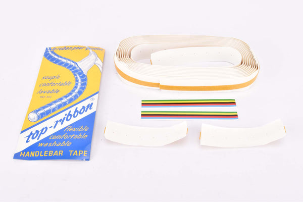NOS/NIB White Top-Ribbon handlebar tape Ref. #304 "Le ruban pour guidon" from the 1970s/1980s - 1990s