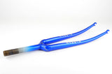 NEW 1" Faggin steel fork in blue/silver from the 1980s NOS
