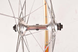 28" Front Wheel with golden Mavic OR10 tubular Rim and Campagnolo Record 1034 Hub from the 1970s/80s
