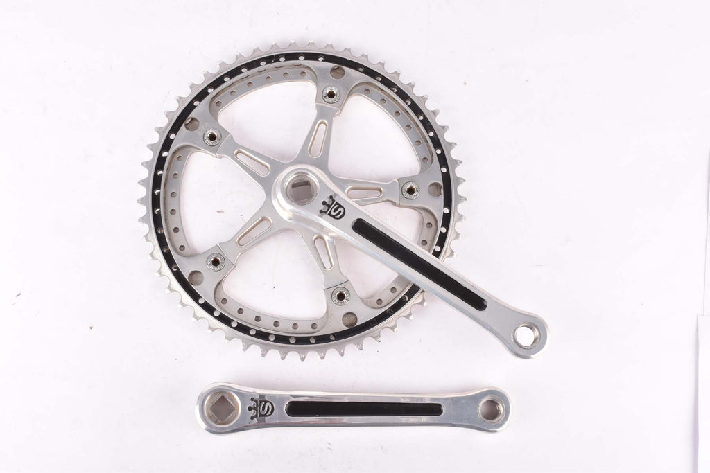 Sugino Mighty Crankset with drilled chainrings, 48/53 teeth and 171mm length from 1976 Sugino Mighty Crankset with drilled chainrings, 48/53 teeth and