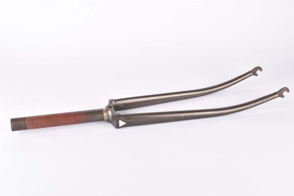 28" Dark Grey Steel Fork with Campagnolo Dropouts and Bocama Super Luxe Fork Crown