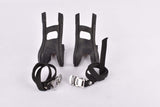 NOS #MT-14-L/R ATB / MTB black plastic toe clip set in size L