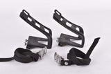NOS #MT-14-L/R ATB / MTB black plastic toe clip set in size L