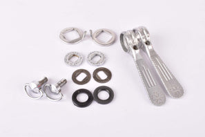 Campagnolo tricolor Cloverleaf pantographed Record #1014 braze on Gear Lever Shifter Set from the 1960s - 70s