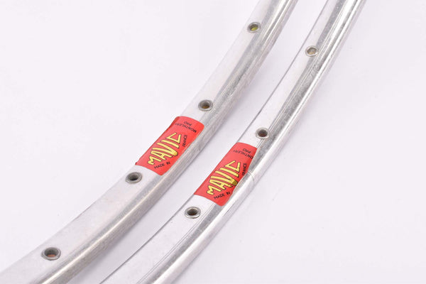 NOS Polished Mavic Monthlery Pro tubular rim Set in 28" with 32 holes from the 1970s - 1980s