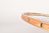 28" Front Wheel with golden Mavic OR10 tubular Rim and Campagnolo Record 1034 Hub from the 1970s/80s