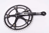 Defective Campagnolo Super Record Strada #1049/A black anodized Crankset with 52/42 Teeth and 172.5mm length from 1980