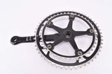 Defective Campagnolo Super Record Strada #1049/A black anodized Crankset with 52/42 Teeth and 172.5mm length from 1980