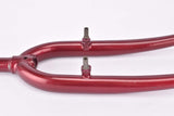 28" Dark Red Trekking Steel Fork with Eyelets for Fenders and Rack