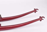 28" Dark Red Trekking Steel Fork with Eyelets for Fenders and Rack