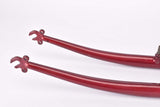 28" Dark Red Trekking Steel Fork with Eyelets for Fenders and Rack