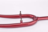 28" Dark Red Trekking Steel Fork with Eyelets for Fenders and Rack