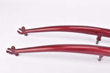 28" Dark Red Trekking Steel Fork with Eyelets for Fenders and Rack