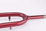28" Dark Red Trekking Steel Fork with Eyelets for Fenders and Rack