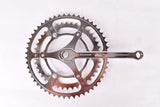 NOS Stronglight fluted three arm cottered chromed steel crank set with 52/42 teeth in 170mm from the 1960s / 1970s