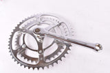 NOS Stronglight fluted three arm cottered chromed steel crank set with 52/42 teeth in 170mm from the 1960s / 1970s