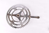 NOS Stronglight fluted three arm cottered chromed steel crank set with 52/42 teeth in 170mm from the 1960s / 1970s