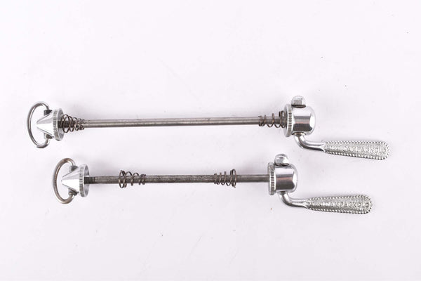 Campagnolo pre cpsc quick release set Record and Super Record, #1001/3 and #1006/8 front and rear Skewer from the 1950s - 1970s