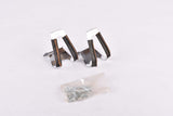NOS REG Special "mini" leather covered chromed steel half toe clip set