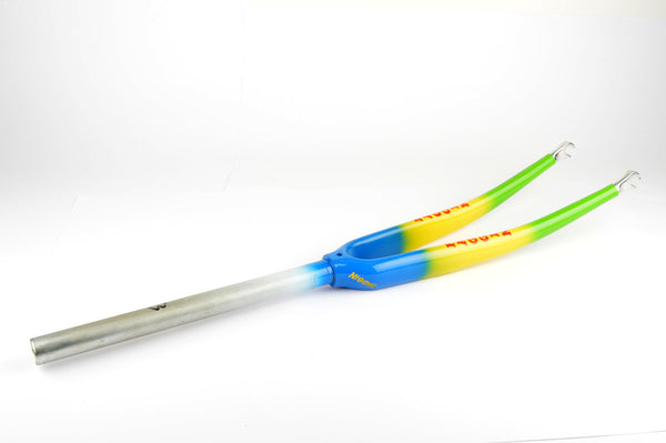 NEW 1" Aluminium Ahead Panto Faggin fork in blue/yellow/green from the 1990s NOS
