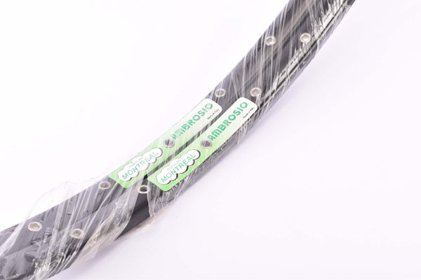 NOS Ambrosio Tubular Montreal dark anodized tubular Rim Set in 28"/622mm with 36 holes from the 1980s