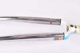 28" Lungi Chrome Steel Fork with white and blue fork crown and Columbus decals