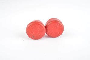 Red Cinelli Milano handlebar end plugs