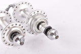 Cambio Rino silver finished low flange Hub set with 36 holes and italian thread from the 1980s